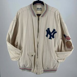 Vintage 1991 Mirage NY Yankees Stadium Reversible Bomber Jacket Size XXL